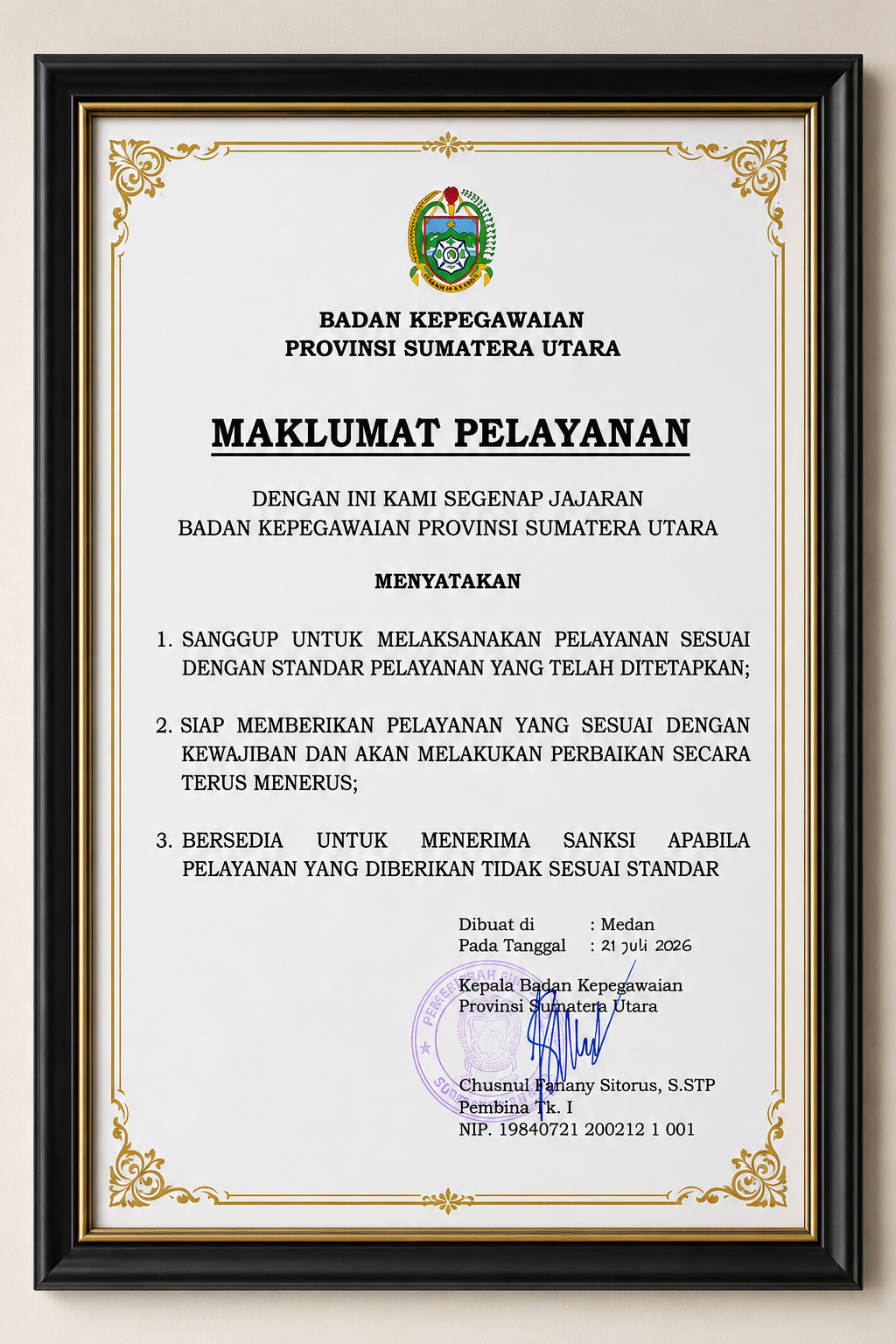 Maklumat Pelayanan